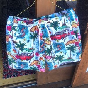 Tropical Print Men's Shorts